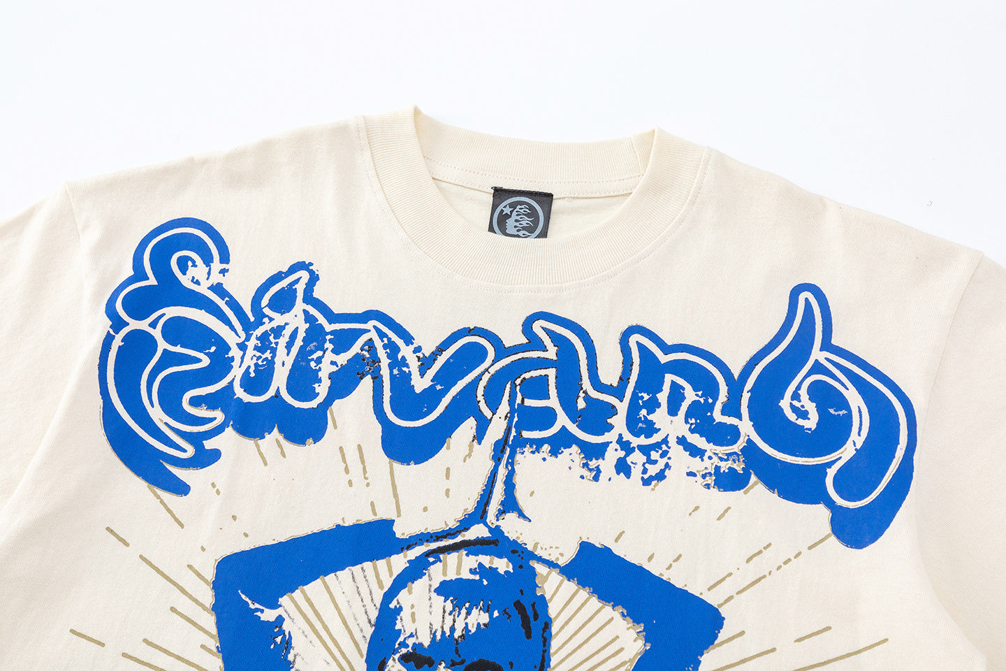 Hellstar Yoga School of Enlightenment Graphic Tee Cream Blue