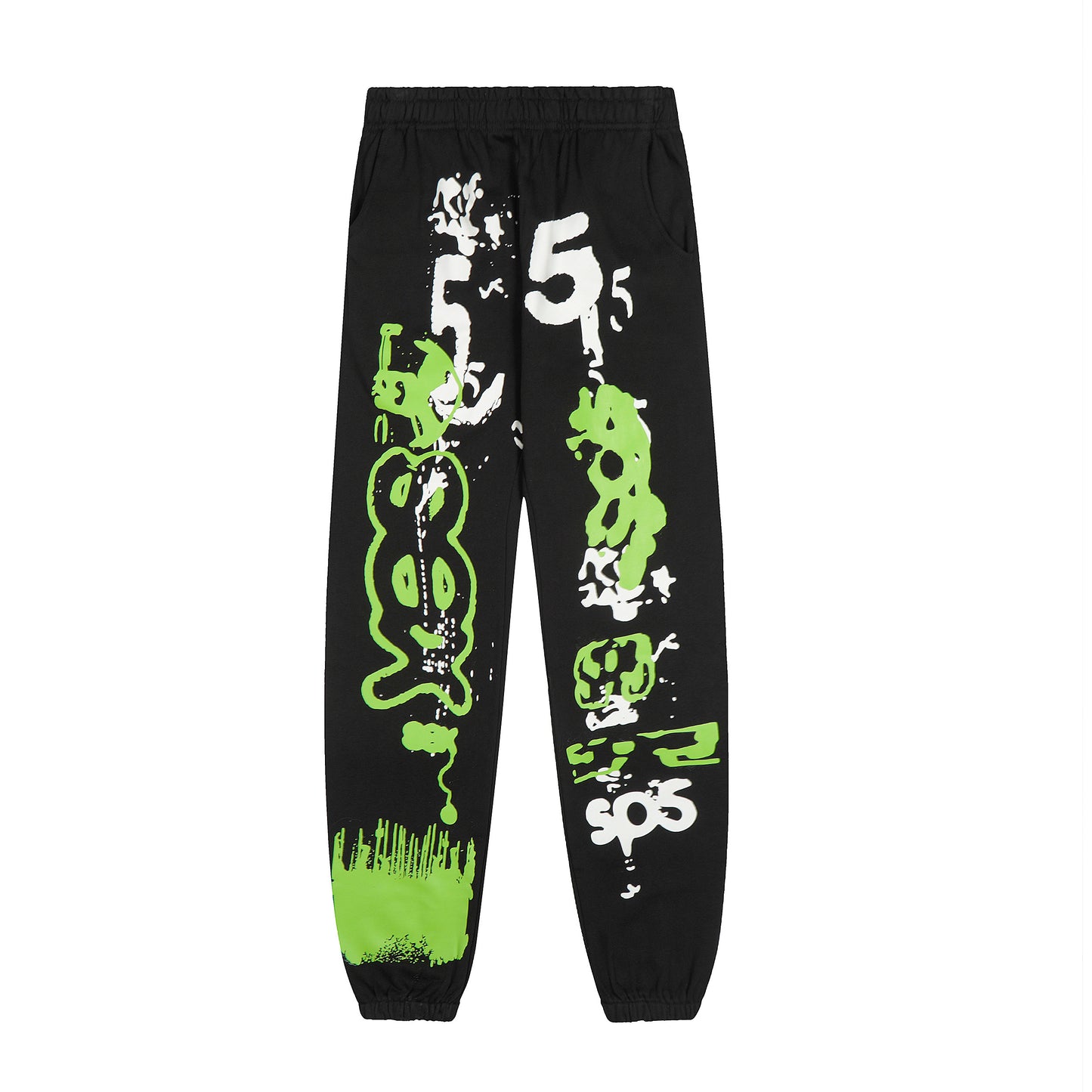Sp5der Spe5der Web Graphic Hoodie Black Green pants