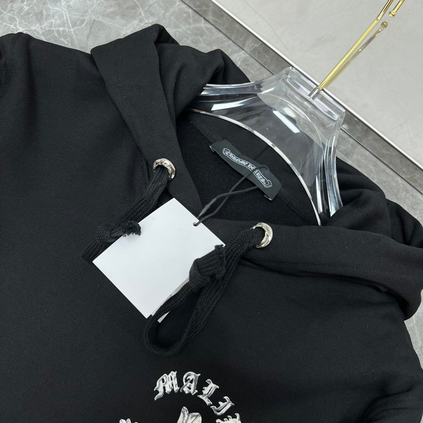 Chrome Hearts Glow Hoodie – Cross Logo Black (Reflective / Glow-in-the-Dark)