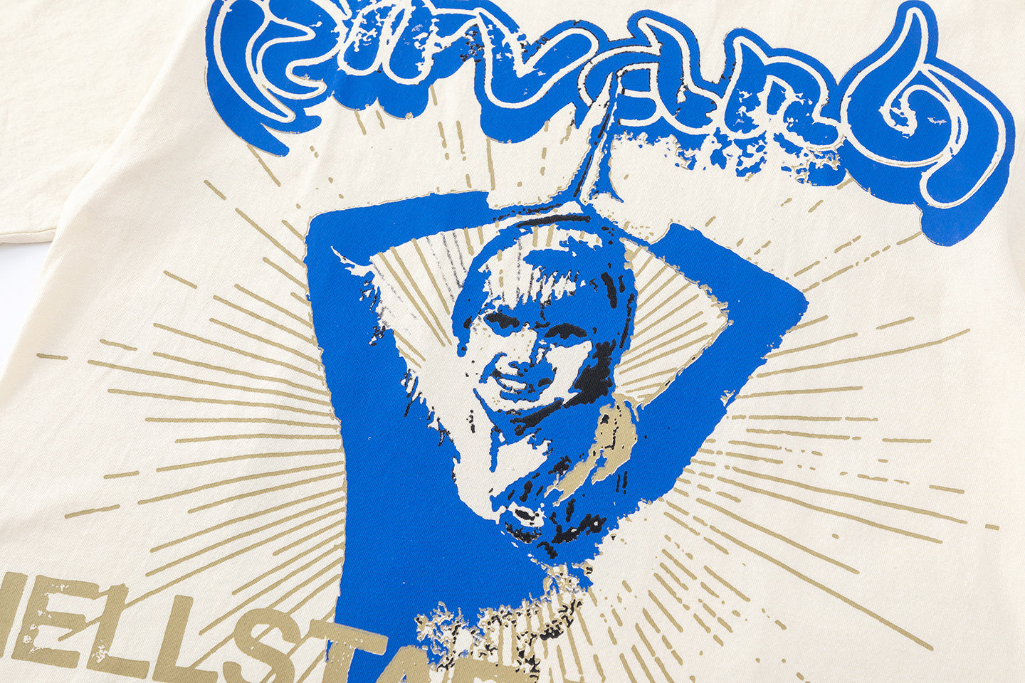Hellstar Yoga School of Enlightenment Graphic Tee Cream Blue