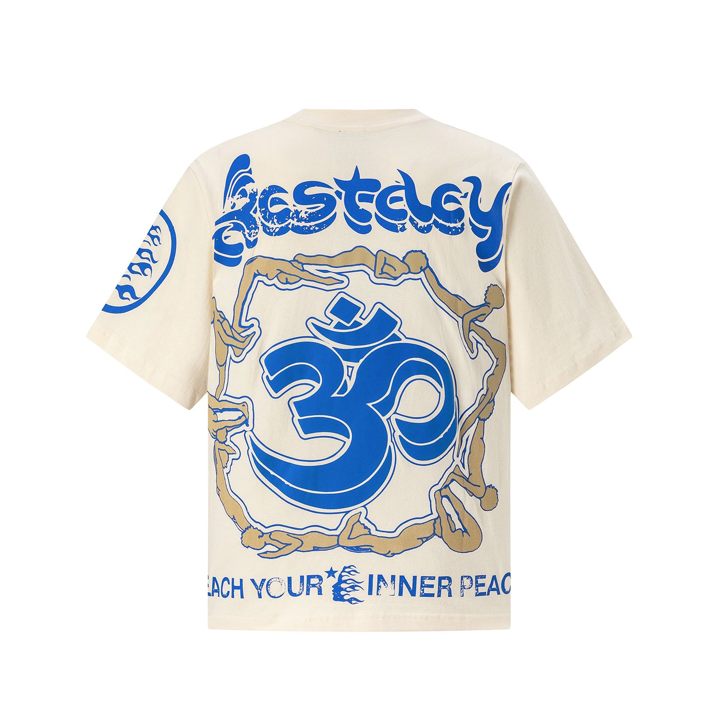 Hellstar Yoga School of Enlightenment Graphic Tee Cream Blue