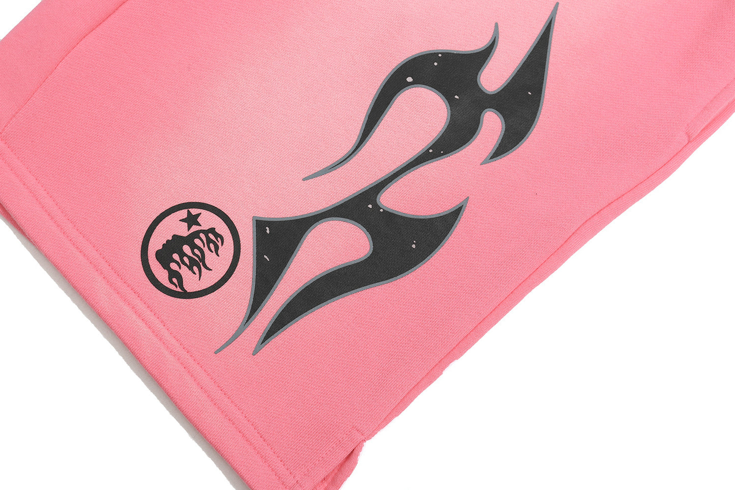 Hellstar Pink Flame Graphic Sweat Shorts
