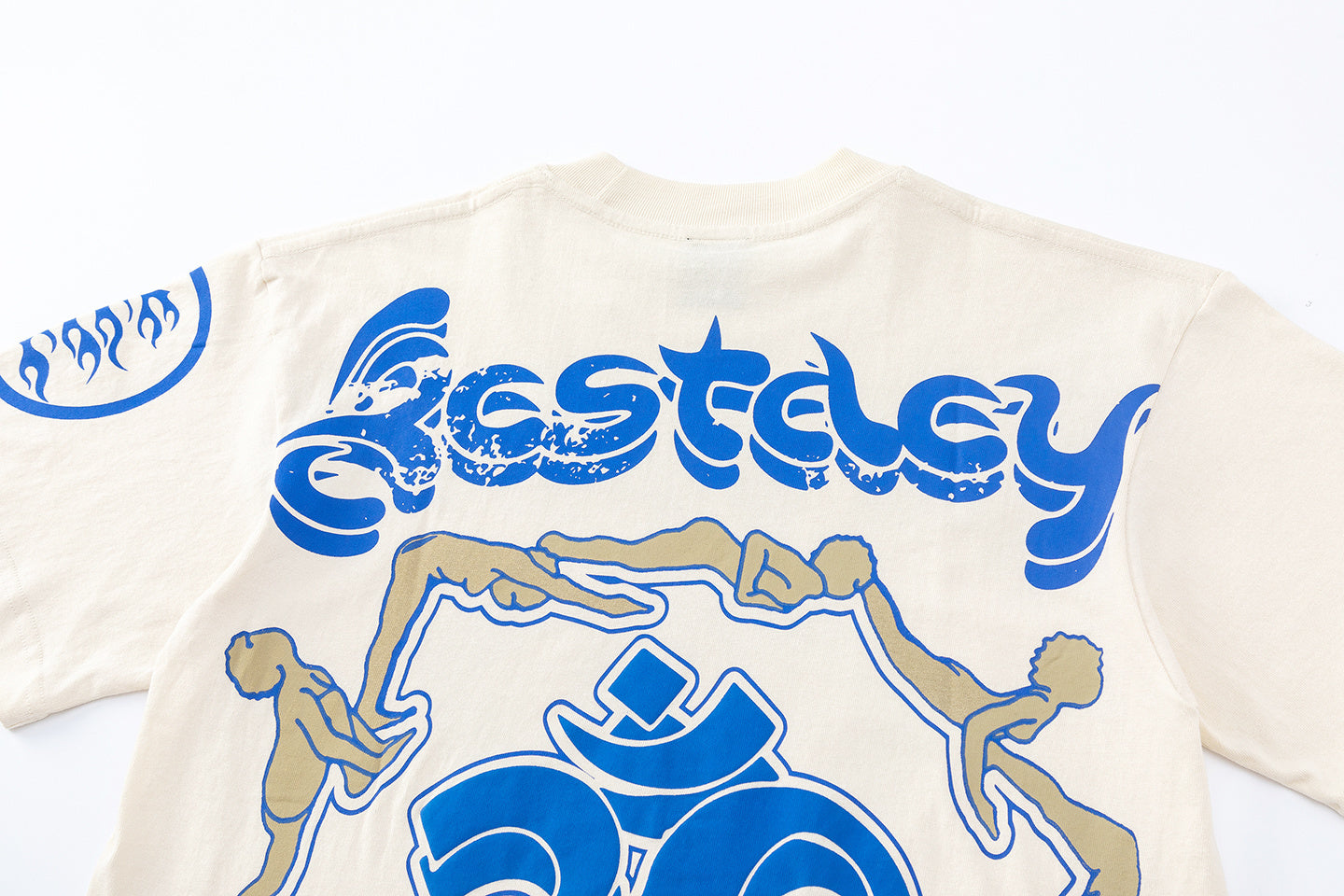 Hellstar Yoga School of Enlightenment Graphic Tee Cream Blue