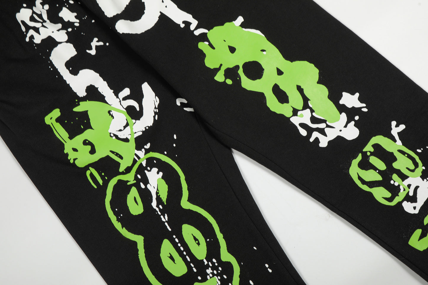 Sp5der Spe5der Web Graphic Hoodie Black Green pants