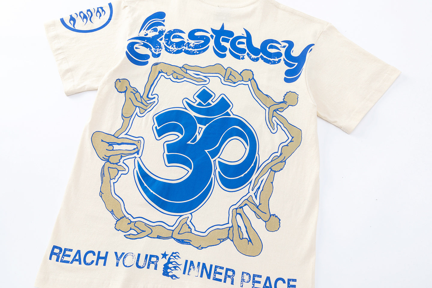 Hellstar Yoga School of Enlightenment Graphic Tee Cream Blue