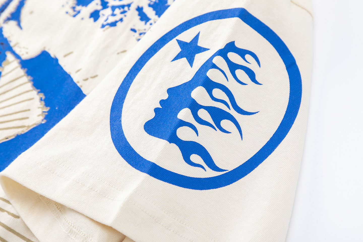 Hellstar Yoga School of Enlightenment Graphic Tee Cream Blue