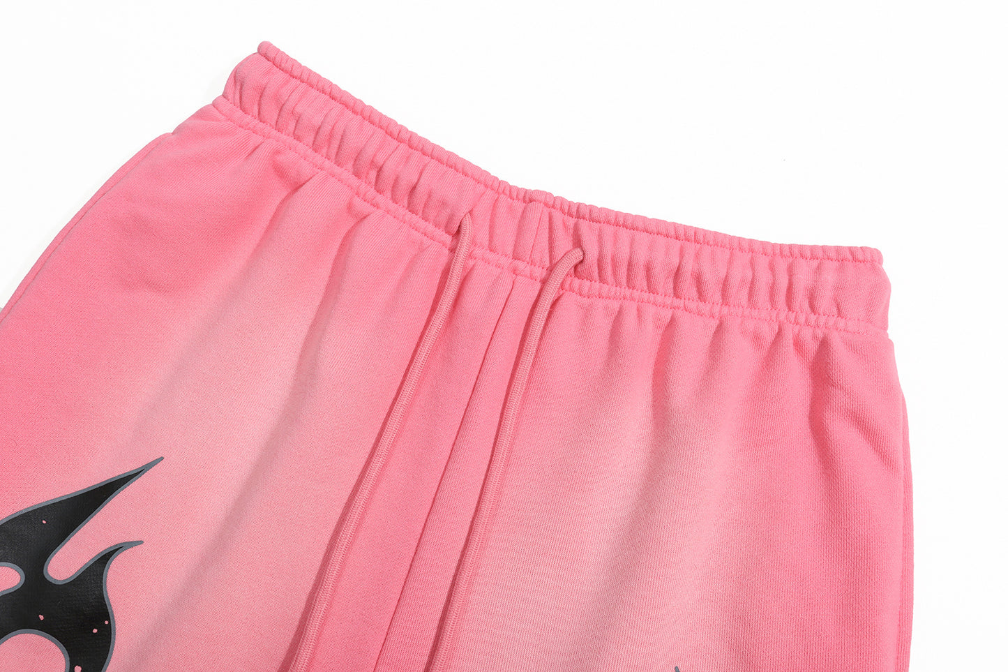 Hellstar Pink Flame Graphic Sweat Shorts