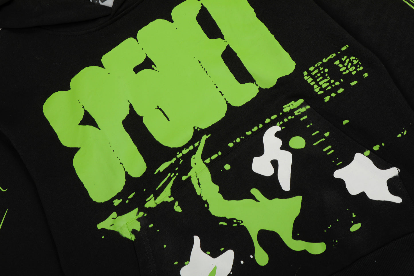 Sp5der Spe5der Web Graphic Hoodie Black Green Streetwear
